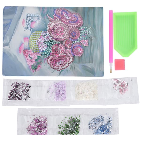 Blomkruka Diamantmålning Bild Strass Målning DIY Heminredningssats (AA226)