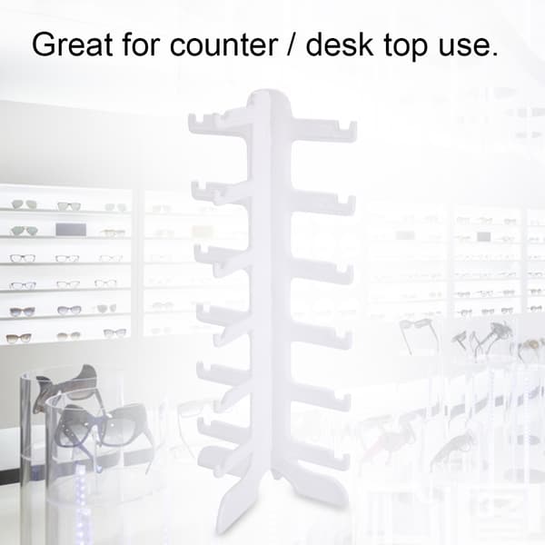 Plastik Solbriller 6 Par Briller Ramme Display Holder Rack Organizer Stand