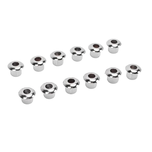 12st Akustisk Gitarr Stämskruvs Konverteringsbussning 10mm Plastadapter Tillbehörsset Silver