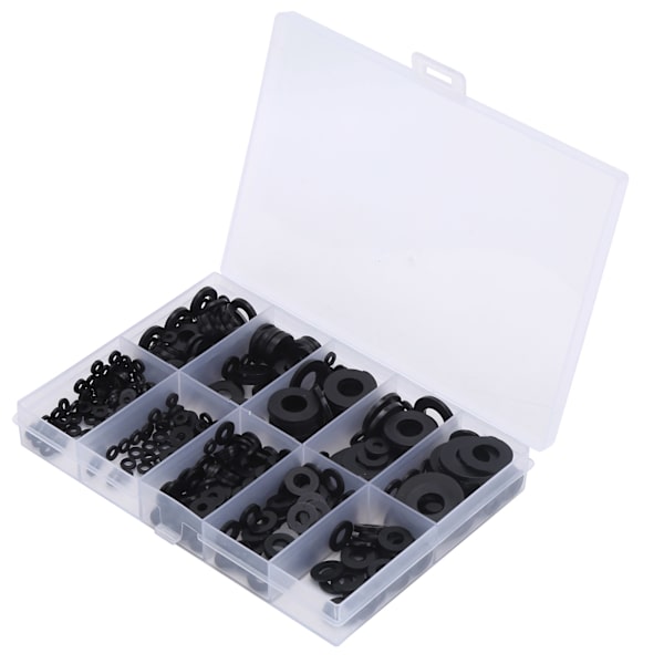 500 stk Nylonskiver Sort pakningssæt Industrielle forsyninger M2 M2.5 M3 M4 M5 M6 M8 M10