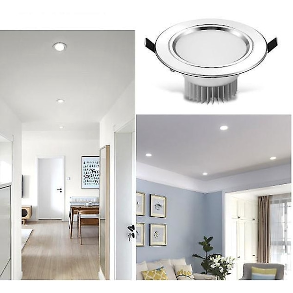 Aluminium 5W LED Indbygget Spot - Hvidt Lys