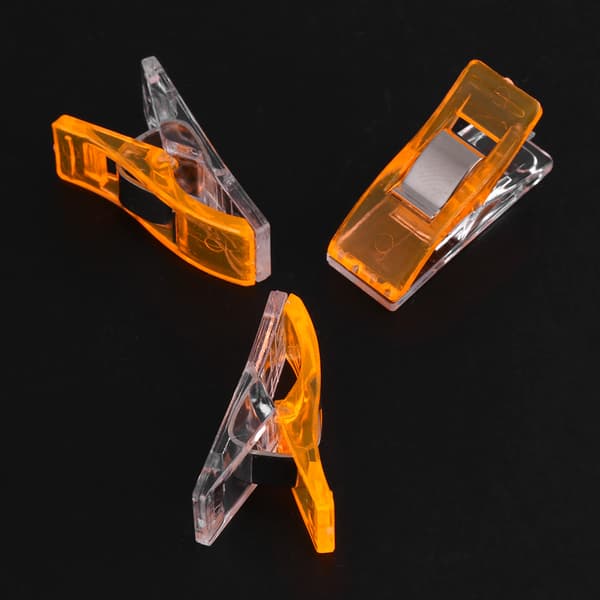 20 stk. plastikclips til quiltning, syning, strikning, stofbinding, håndarbejdsklemme (orange)