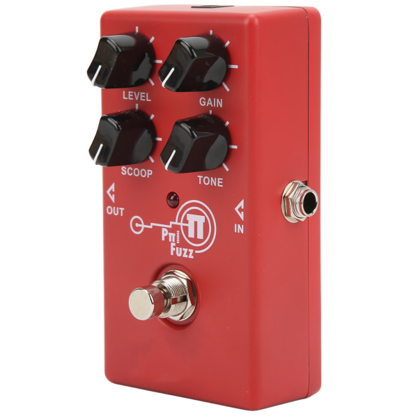 Fuzz Distortion Pedal Level Gain Scoop Tonejustering elektrisk gitar Monoblokkeffekt 30mA