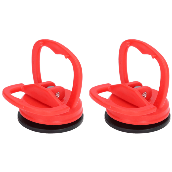 2 stk Sugekoptrækker Big Pull Enhåndsspænde Sugekopløfter til keramiske fliser Bil Shell Telefon Demonteringsværktøj Rød