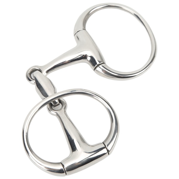 125mm Heste Mundbid i Rustfrit Stål O-Ring Heste Snaffle Bid Anti Bidning Løs Ring Snaffle til Hestegård