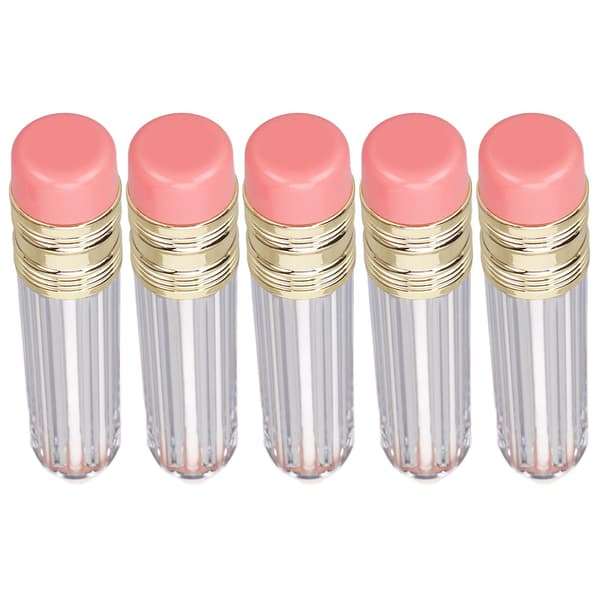 5 stk 5 ml blyantformede tomme lipglossrørbeholdere DIY påfyllbare leppeoljeflasker for kvinner jenter