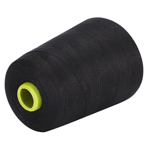 Symaskinetråd 8000 yards højkvalitets polyester husholdningstøjtilbehør (sort)