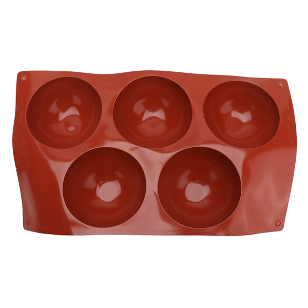 Halvkule silikon 3D-form Sjokoladeform for å lage sjokoladekake Fudge Bakeware Rund smultring