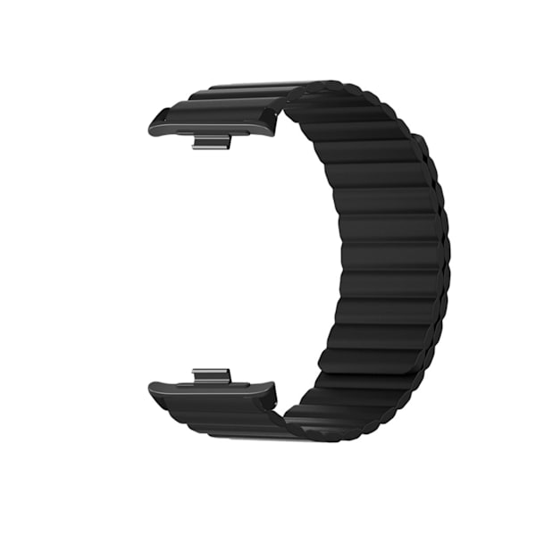 2 stk. Magnet Udskiftning Urremme Silikone Magnetisk Lukning Urrem Til Mi Band 8 Pro Sort