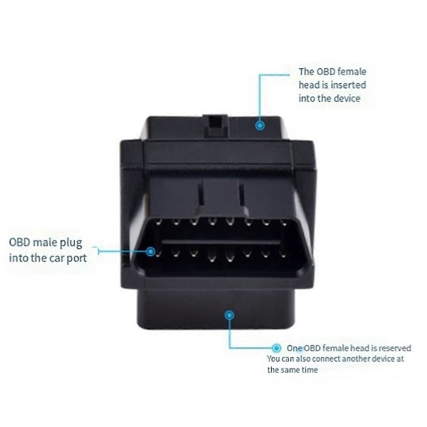 OBD-kaapelisovitin OBD2-sovitin diagnostiikkalaajennukseen, B