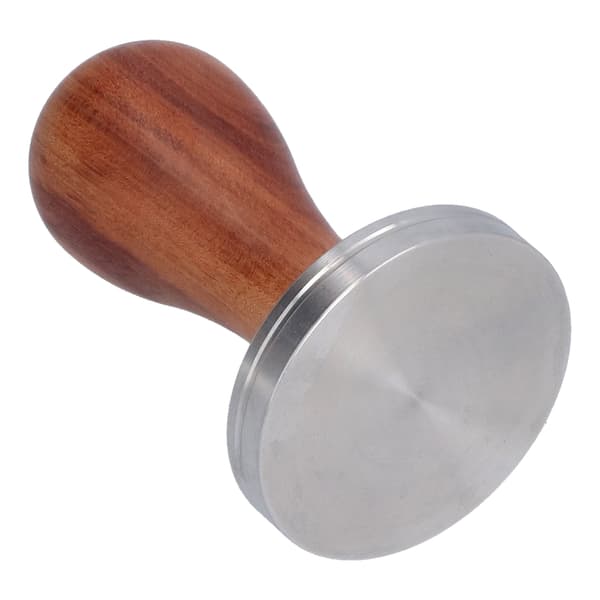 58mm Flat Base Kaffetamper Manuell Rustfritt Stål Kaffepulverpresse med Trehåndtak
