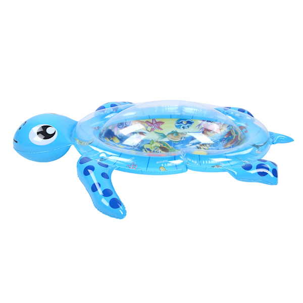 Uppblåsbar vattenmatta Tummy Time Turtle Formed Thickened Baby Lekmatta Blå