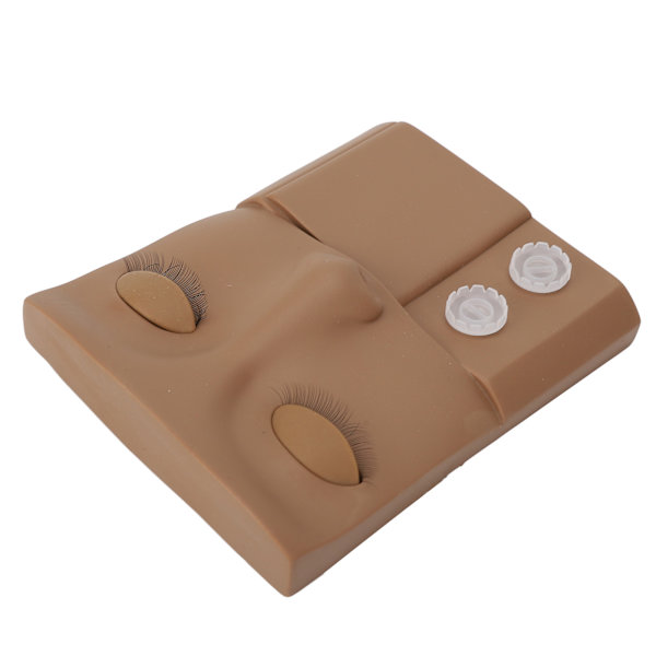 Vipper Mannequin Hode Utskiftbart Øyelokk Vippe Forlengelse Praksis Sminke Trening PVC Kaffe