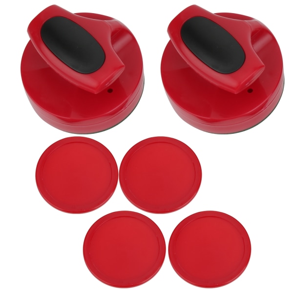 Hockey Game Table 94MM Slider Pusher Set med 4 Pucks Tilbehør Stor Størrelse Rød