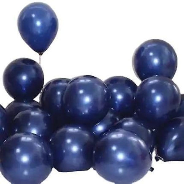 Marineblå Latex Partyballoner - Pakke med 100, 10 tommer - Ideel til Bryllupper, Fødselsdage, Brudebrus