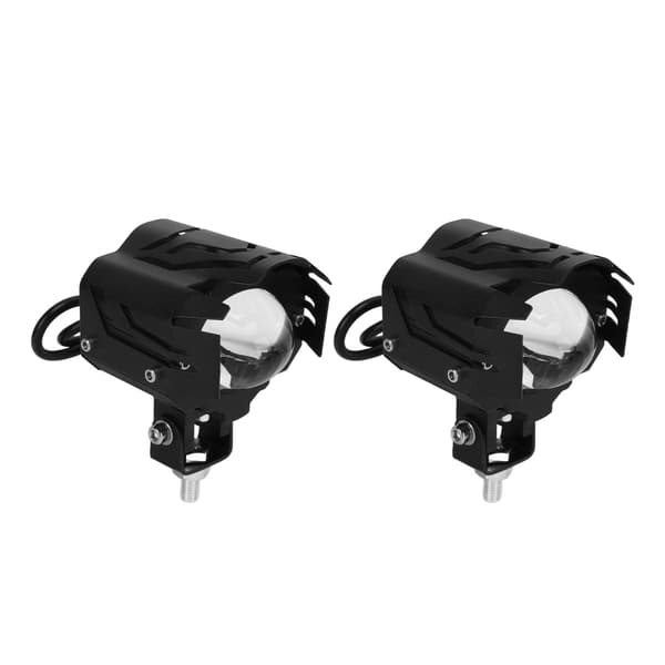 12 til 85V 60W 2 STK Motorcykel LED Spotlight 2 Farve Linse Kørelys til Udendørs Belysning