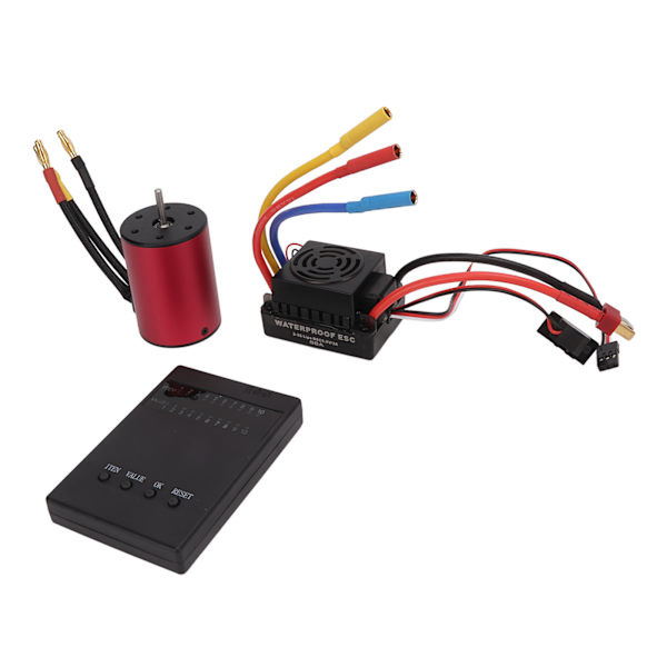 S3650 2300KV Vattentät Borstlös Motor 60A RC Borstlös ESC Programmeringskort Kit för 1/10 Fjärrkontrollbil