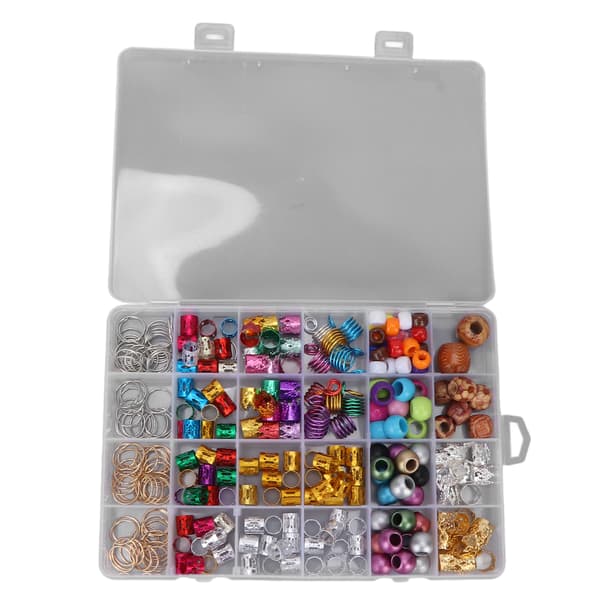 278 stk Hårspole Dreadlocks Perler Legering Tre Hår Smykker Ringer Klemmer for Hårdekorasjonstilbehør