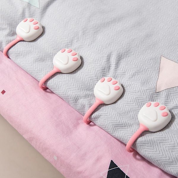 Sklisikre dynetrekk klips - sett med 10, rosa
