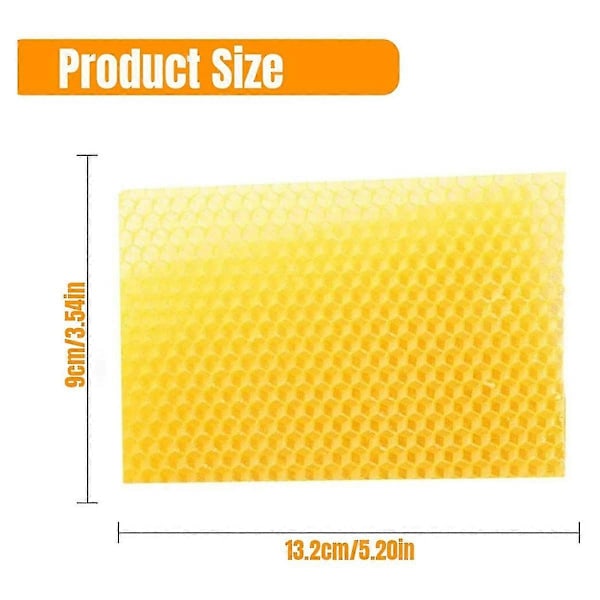 Bivoksplater 30 stk. Bivoksfundamentplater Voksfundament kompatibelt med birammer Naturlige honeycomb-plater Bivoksplater