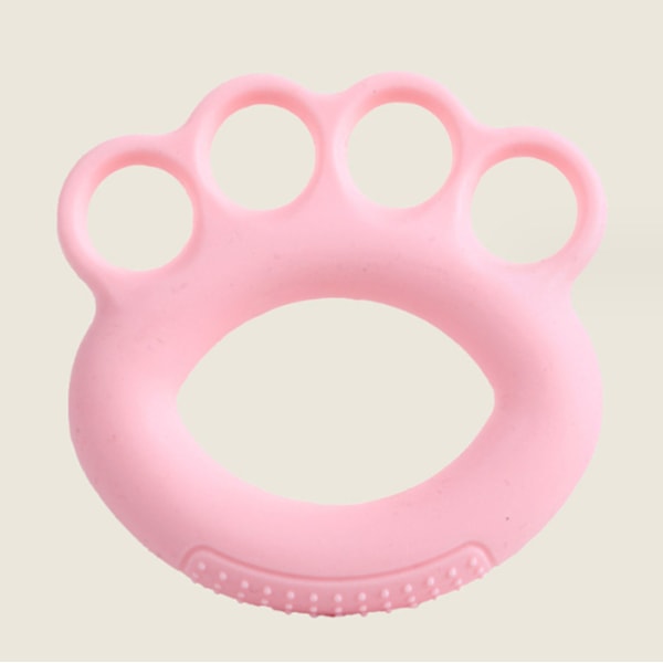 Silikonegrebstræner Ring Fleksibel Fingerstrækker Øvelsesstyrker til Børn Studerende Håndtræning Pink