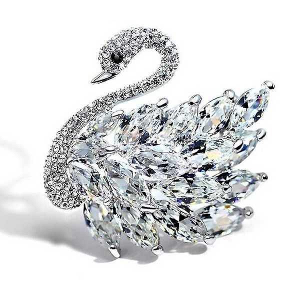 Glittrande CZ-Blomma Brosch - Elegant och Chic