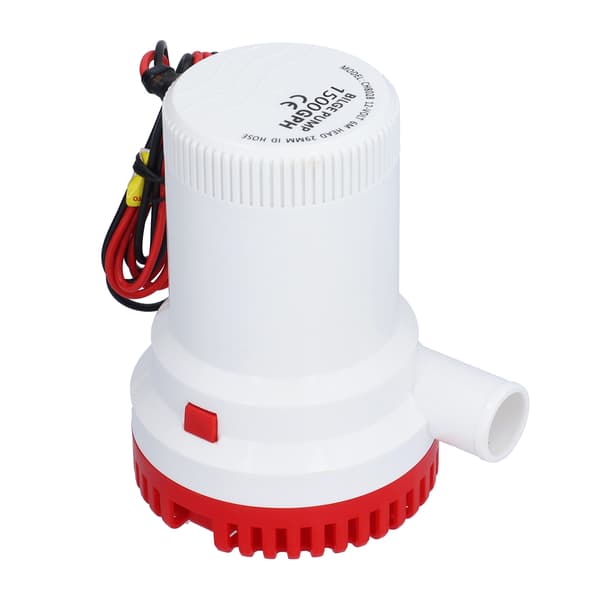 Länspumpar Multifunktionell Lågbrusig Dränkbar Länsvattenpump för Båtdammar DC 12V 1500GPH