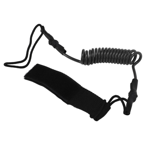 Sikkerhedsreb til kajakpadler - Holdbar styrke - Justerbart tilbehør til paddleboard - Forhindrer tab - Sort