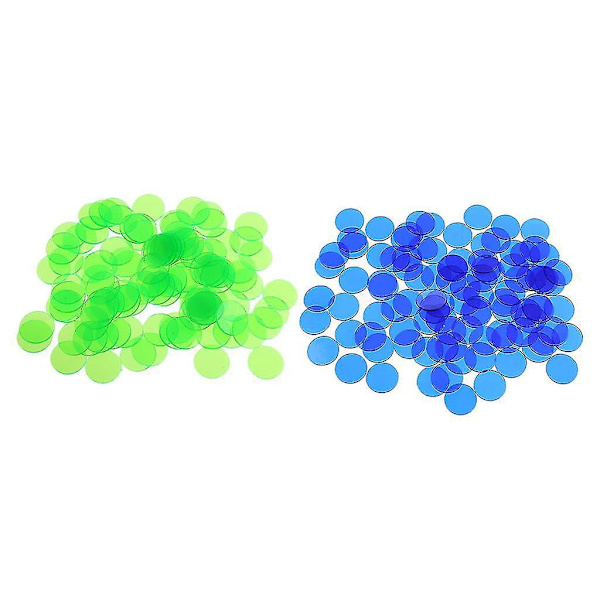 Professionelle bingochip - 200 pakker, 2 farver (1,5x1,5cm)