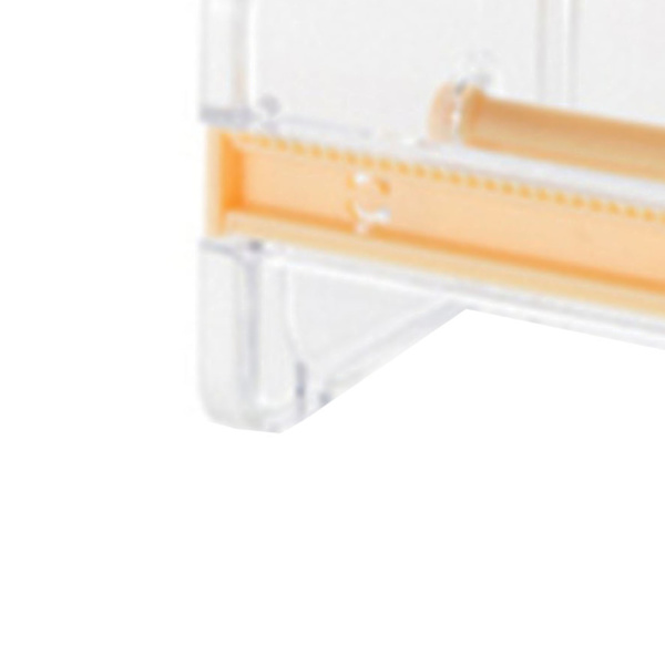 Washi Tape Dispenser Cutter Transparent 2 tandade stänger ABS Plast Stapelbar tejphållare Dispenser för förvaring Gul