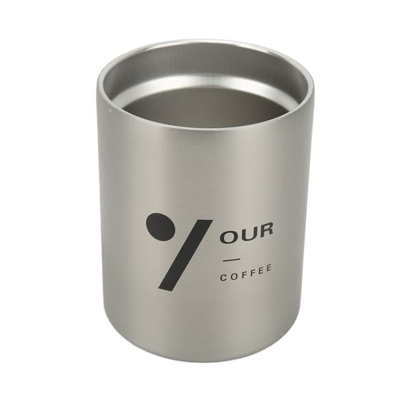 12oz 320ml Kaffekopp i rostfritt stål Bärbar Isolerad Kafferesmugg med lock och sugrör Silver