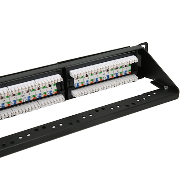 CAT6 24-ports netværkspatchpanel understøtter 10G Ethernet RJ45 netværkspatchpanel til 19-tommer standardkabinet