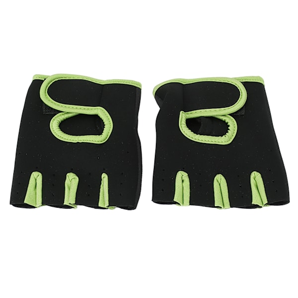 Andningsbara Fingerless Workout Handskar Skid Resistance Justerbar handledsstöd Gear GreenXL
