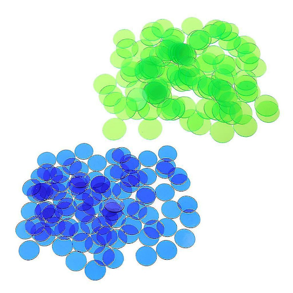 Professionelle bingochip - 200 pakker, 2 farver (1,5x1,5cm)