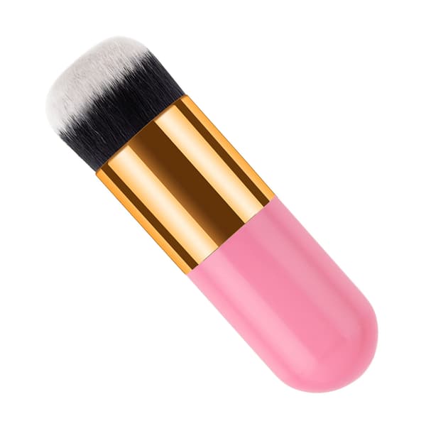 Makeupbørste Bløde børster Sød Stilfuld Bærbar Kosmetikbørste Professionelle Makeupværktøjer Pink Guld