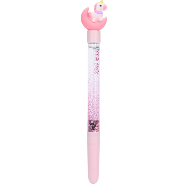 Sort Gel Pen Flydende Paillette Håndtag Tegneserie Hætte Maleri Skrivning Stationery Blød GummiPink Pen Holder
