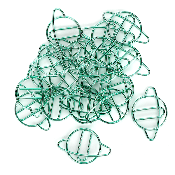 20 stk morsomme papirklipser Planetform Bokmerkeklips for dokumentorganisering Hjemmekontorrekvisita