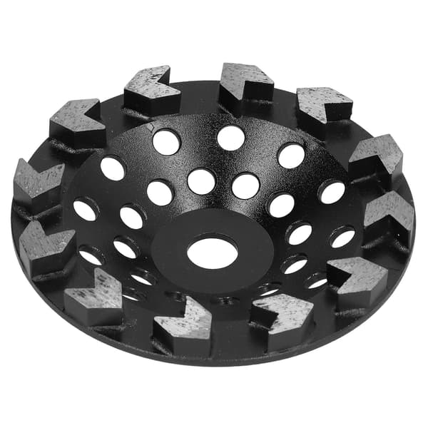 Diamantslibeskive Kop 10 Tænder Sort 180mm til Slibning af Beton Sten Cement