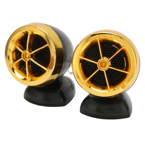 2st Dome Tweeter 1200W Högtalare Hög Känslighet Universal för Billjudsystem Guld