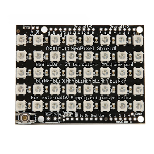 WS2812B 5050 RGB LED integrert driver 5x8 40 biter fullfarge lysutviklingskort for hotell