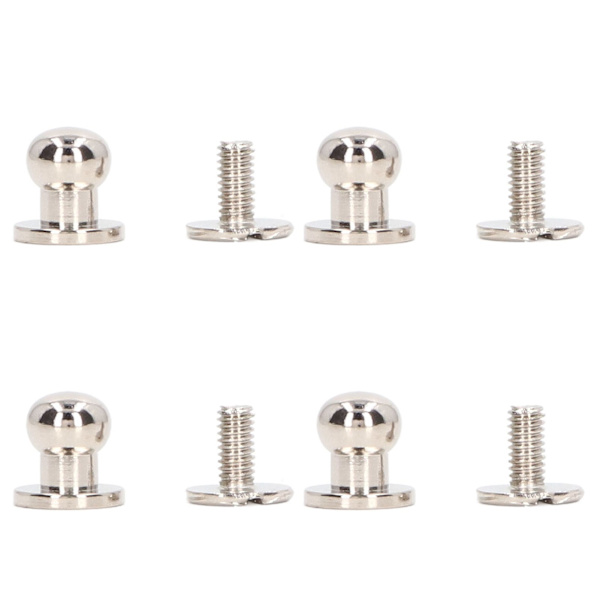 200 set koppar nitar 7 mm 5 mm DIY flera specifikationer lätta blanka nitar fästelement för bälten silver