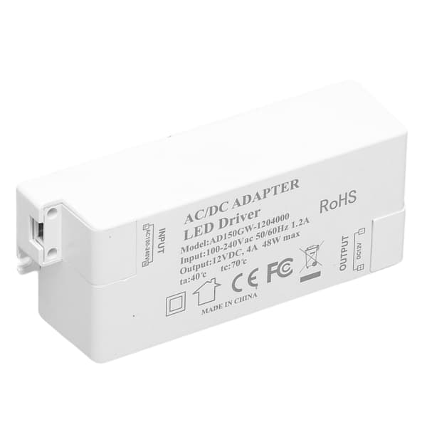 LED-driver DC12V 4A 48W LED-transformator Lampe Strømforsyning Transformator for hjem AC100-240V