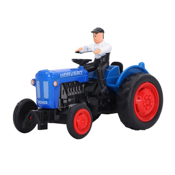 Simulering Traktor Køretøj Model Robust Legering Ingeniør Landmand Bil Legetøj til Børn Blå