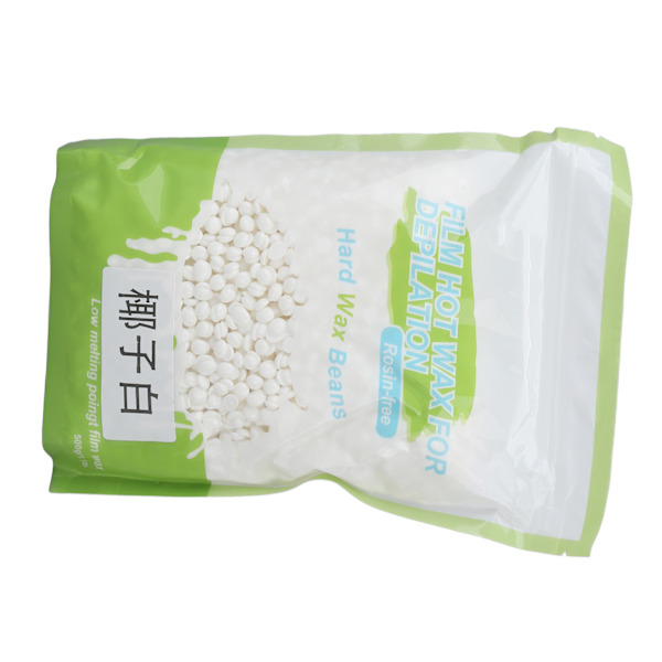 17,6 oz voksperler Matt tekstur Sterk viskositet Hard Pearl Bean Lavtemperaturvoksing for kvinner Menn Kvinne Mann Kokoshvit
