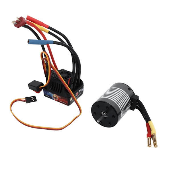 Børsteløs motor 3500KV vanntett rask varmeavledning overopphetingsbeskyttelse RC-motor med 80A ESC for 1/8 1/10 RC