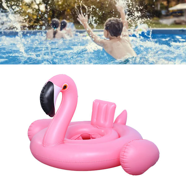Sød udseende svømmeflådring i PVC, let og bærbar babysvømmeflådring med sæde til strand og pool