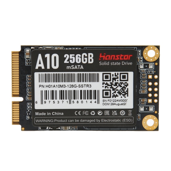 Intern gaming SSD MSATA 6Gbps 3D TLC NAND ECC 500MB/s Lese 480MB/s Skrive datamaskin SSD for stasjonær bærbar PC POS 256GB