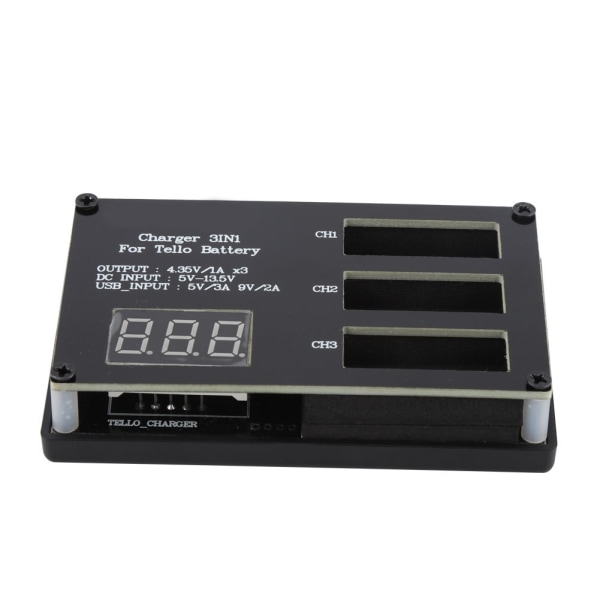 3-i-1 multibatteri intelligent ladestasjon for ladesenter for DJI Tello Drone