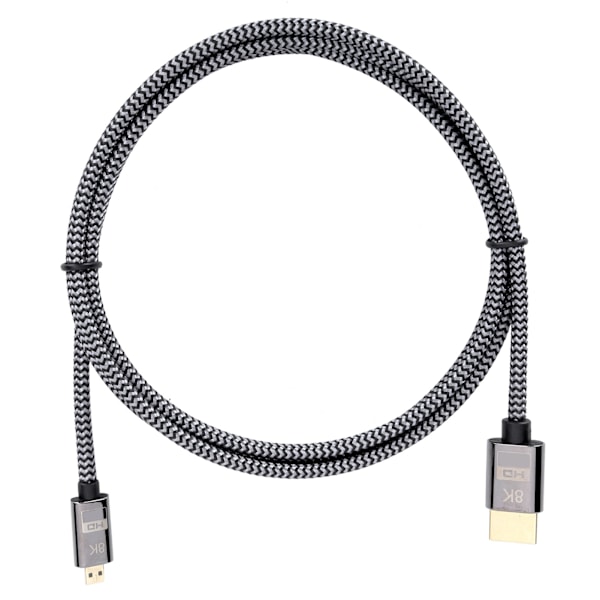 Micro HDMI til HDMI HD videokabel flettet net computerforbindelsestilbehør 1,5 meter