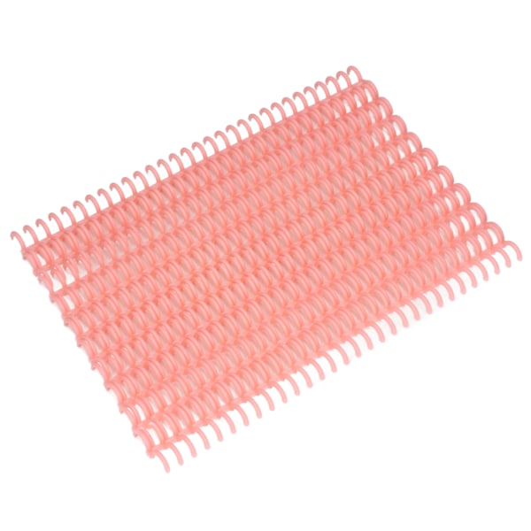 10 stk. Binderyg 30 huller 12 mm diameter DIY klippbar plast A4 Wire Binding Spines til skolekontor lyserød